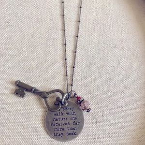 ❤️Heart Key Necklace with Nature Quote! New!